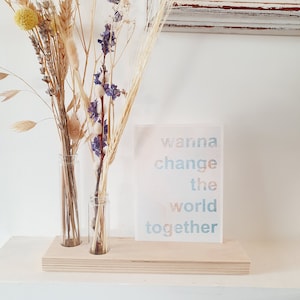 World map postcard - Wanna change the world together- friendship card -  world traveler - wanderlust card - greeting card