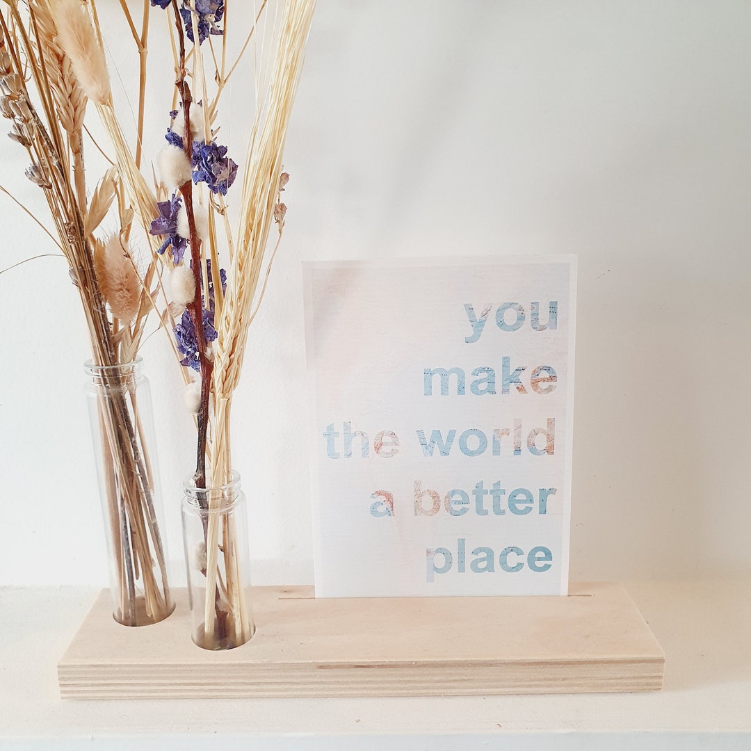 World Map Postcard - You Make the World a Better Place - Friendship ...