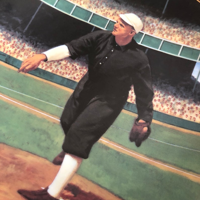 22kt Gold Rim Christy Mathewson The Legends of Baseball Collectible Plate 1905 World Series