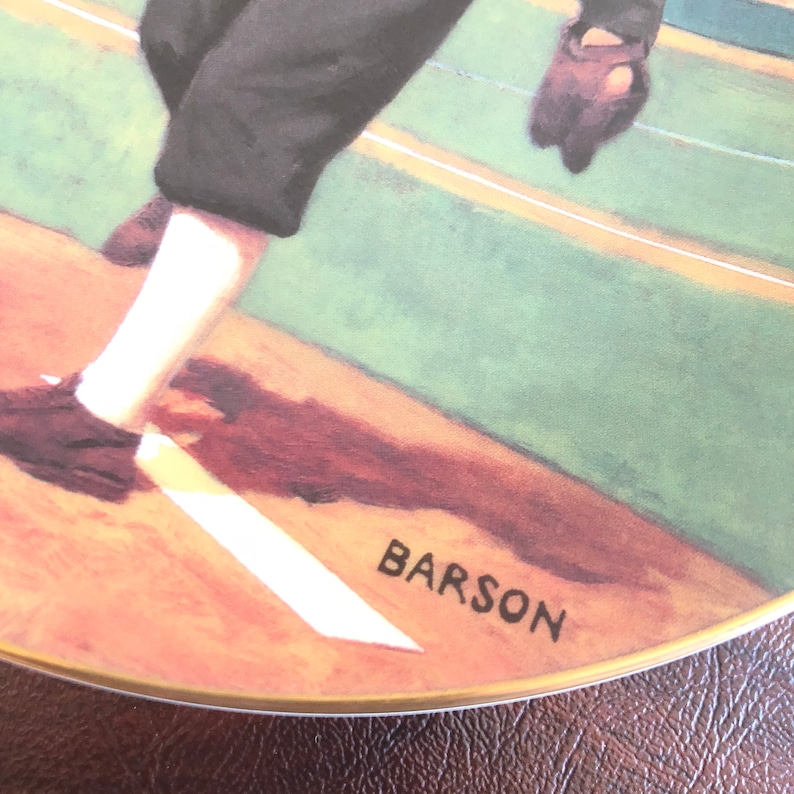 22kt Gold Rim Christy Mathewson The Legends of Baseball Collectible Plate 1905 World Series