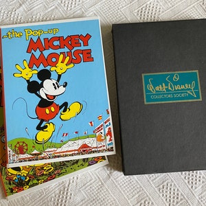 Walt Disney Collectors Society Mickey und Minnie Mouse Pop Up Hardcover Bücher 1933 Reprint Limited Edition Set von 2