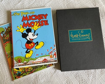 Walt Disney Collectors Society Mickey and Minnie Mouse Pop Up Hardcover Books 1933 Reprint Limited Edition Set of 2