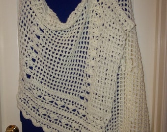 Crochet Pattern: Lace and Shells Shawl