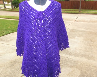 Crochet Pattern:  Plus Size Crochet Ponchos (L - 4XL)