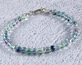 Fluorite Bracelet | Sterling Silver | Healing Gift Ideas