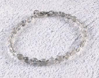Labradorite Bracelet | Sterling Silver | Real Gemstones