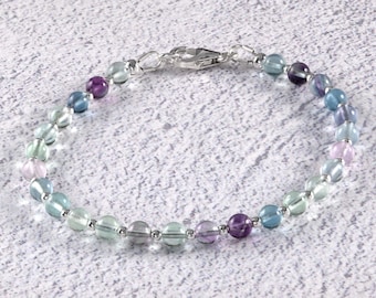 Fluorite Bracelet | Sterling Silver | Healing Gift Ideas