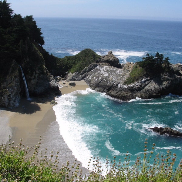 Big Sur at Mcway Falls, California Highway 1, Photography Print Highway 1, Julia Pfeiffer Burns State Park, Wall Art, California print.