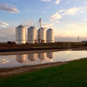 Silos Canvas Gilbert Arizona Sunset