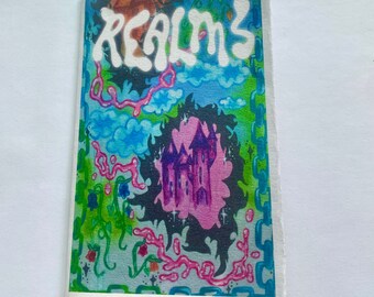 REALMS original zine painting abstract colorful neon 3x4 mini artistic zine