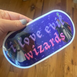 I Love Evil Wizards Funny Bumper Sticker Weatherproof 5x2 in Gift ...