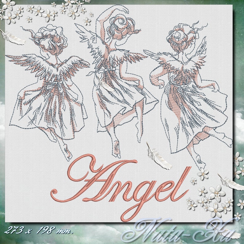 Angels. Set of Machine embroidery designs. Etsy