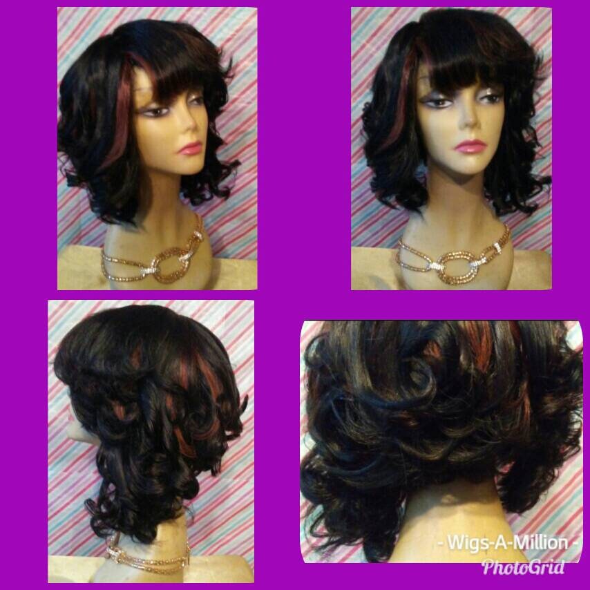 Courtney Curly Feather Bob Custom Wig Etsy