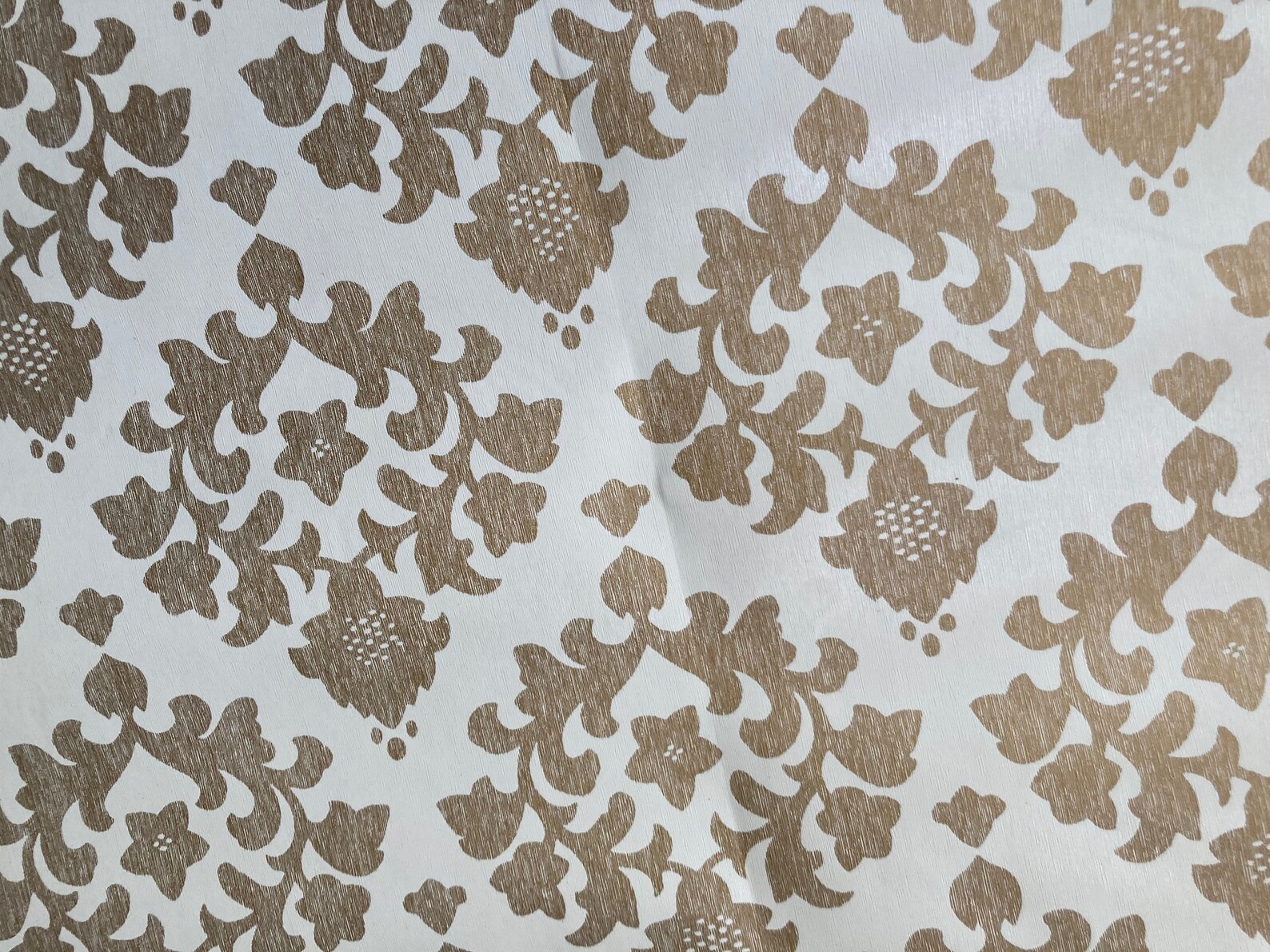 Vintage Mid Century 60's Gold Damask Contact Paper HUGE Etsy