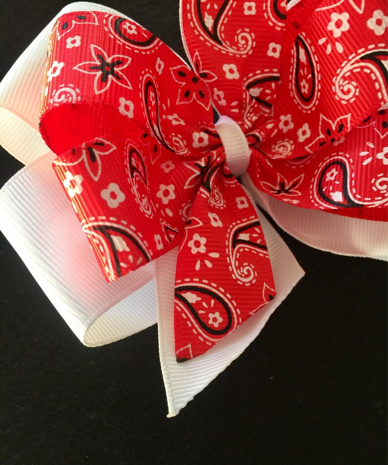 Bandana Pinwheel Boutique Hair Bow Etsy