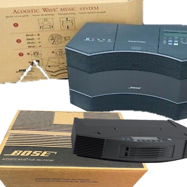 Brand New Vintage Bose Acoustic Wave Music System CD-3000 with 5-CD Multi Disc Changer CD Player, Graphite Grey - Black