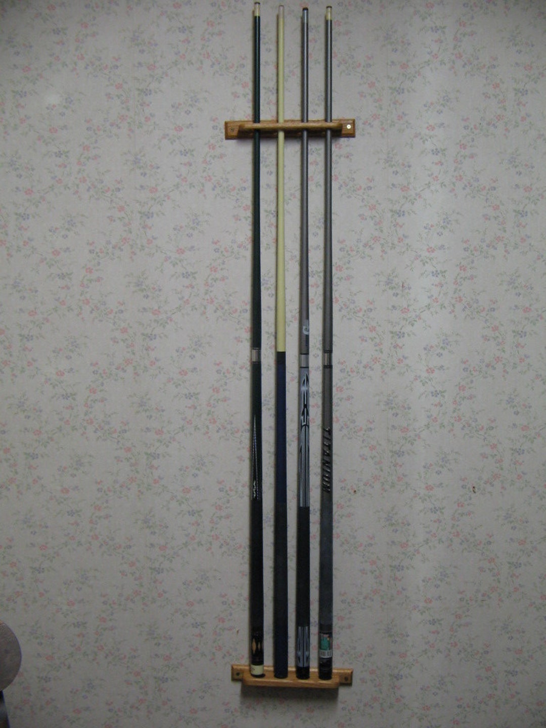 3 or 4 Cue Wall Mounted Pool Cue Storage Rack - Etsy