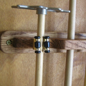 6 Pool Cue Wall Rack with Bridge Clip