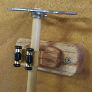 Solid Wood Bridge Pool Cue Wall Storage Rack