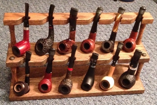 Solid Oak Pipe Display Stand - Etsy