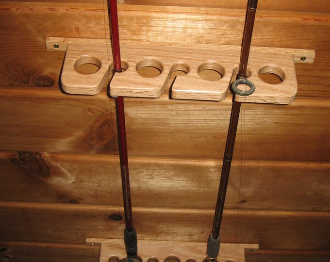 7 Fishing Rod Ceiling Storage Holder Etsy