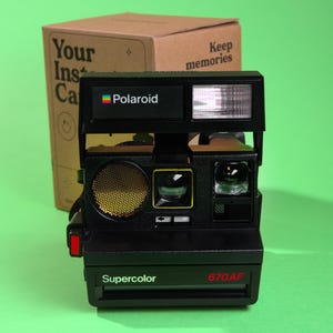 Custom polaroid 670 autofocus instant camera | vintage 600 film camera | sonar focus | tested & working | retro photography gift