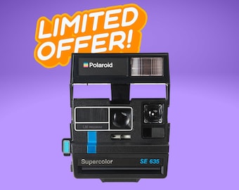 Polaroid supercolor 635 se: cámara instantánea vintage, película de 600 fps, flash incorporado, fotografía retro, regalo perfecto, cámara totalmente probada y en funcionamiento
