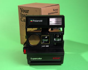 Custom polaroid 670 autofocus instant camera | vintage 600 film camera | sonar focus | tested & working | retro photography gift