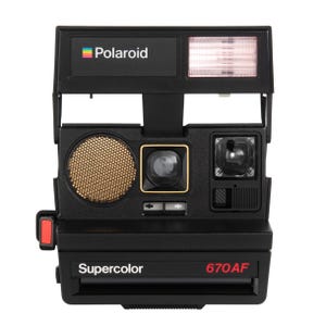Cámara instantánea Polaroid 670 af / cámara tipo 600 con enfoque automático / cámara compacta vintage / probada y en funcionamiento / impresión personalizada con su texto