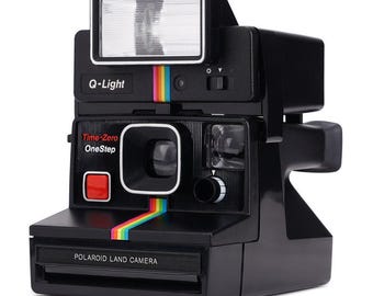 Vintage Polaroid Land Camera Time-zero Onestep Sx-70 + Flash