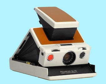 Polaroid sx-70 land camera model 2 white brown | vintage folding instant camera | slr manual focus | tested working
