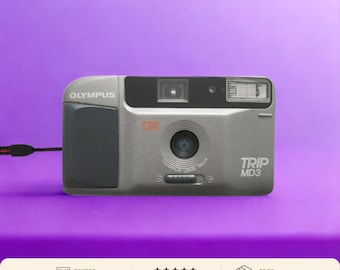 Câmera Olympus Trip MD3 de 35 mm | Câmera Olympus vintage "apontar e disparar" testada e funcionando | Câmera analógica retrô compacta