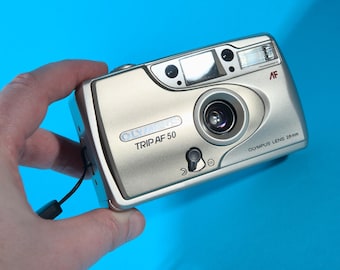 Custom camera, custom camera, olympus trip af 50 point  shoot 35mm film camera | tested & working | vintage autofocus camera