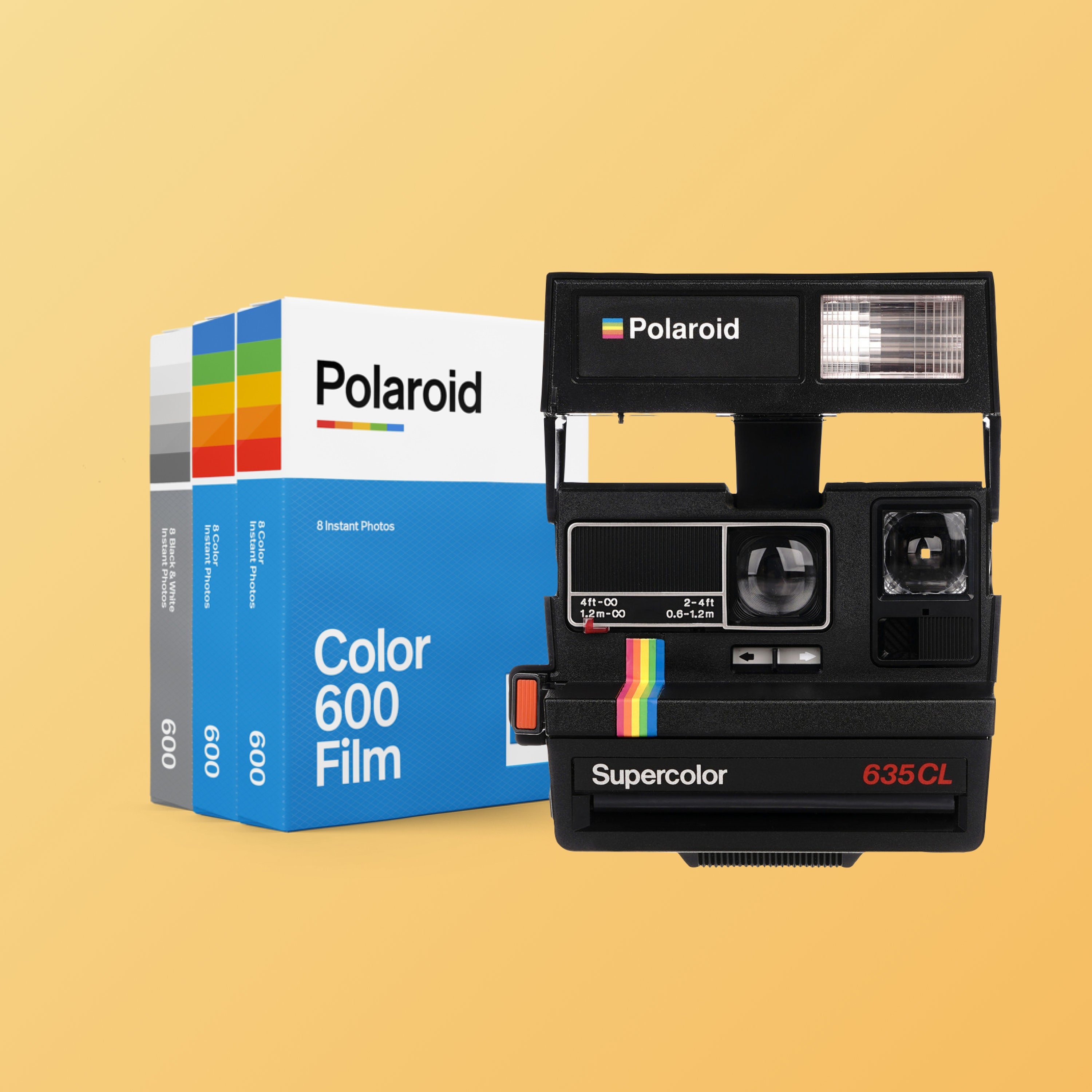 Instant Camera Polaroid 635 Cl Supercolor, Rainbow Polaroid Camera