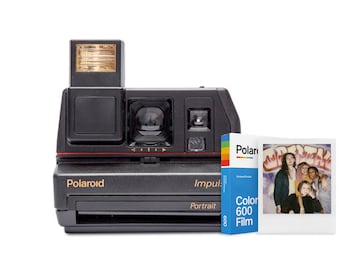 Câmera instantânea vintage Polaroid Impulse Portrait - câmera de filme instantânea clássica dos anos 80/90, totalmente reformada, compacta