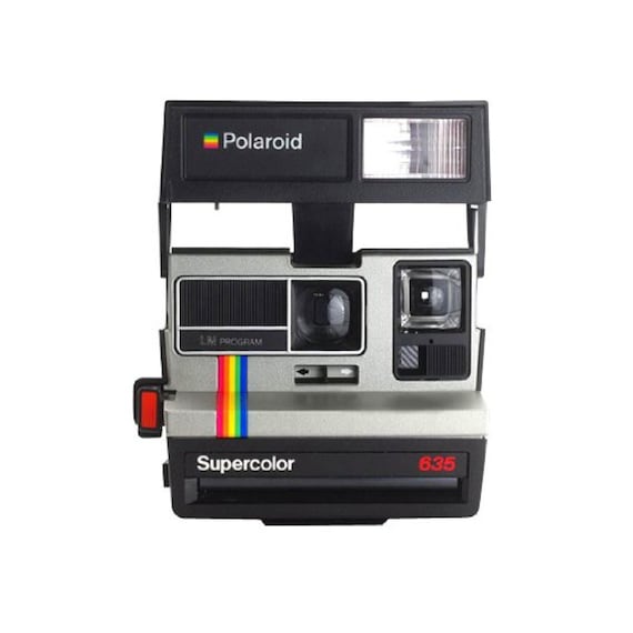 Polaroid 635 Supercolor Instant Print Camera Silver Grey Rainbow Vintage -   Finland