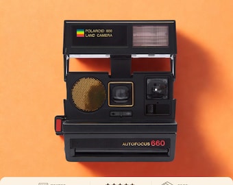 Vintage Polaroid 660-camera met autofocus | Retro instantfilmcamera voor Polaroid 600-film | Getest werkende verzamelcamera