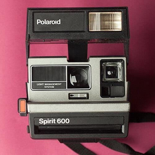Polaroid spirit 600 grey silver instant film camera vintage polaroid 600 type film camera