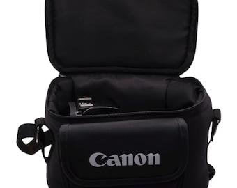 Bolsa para câmera Canon | Estojo para câmera DSLR | Bolsa de ombro protetora para câmera | Bolsa de viagem para fotógrafos | Organizador compacto para câmera, estojo preto para câmera