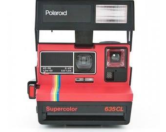 Câmera Polaroid Supercolor 635CL vintage, câmera instantânea retrô, decoração Polaroid dos anos 90, presente para fotógrafos, câmera para colecionadores.