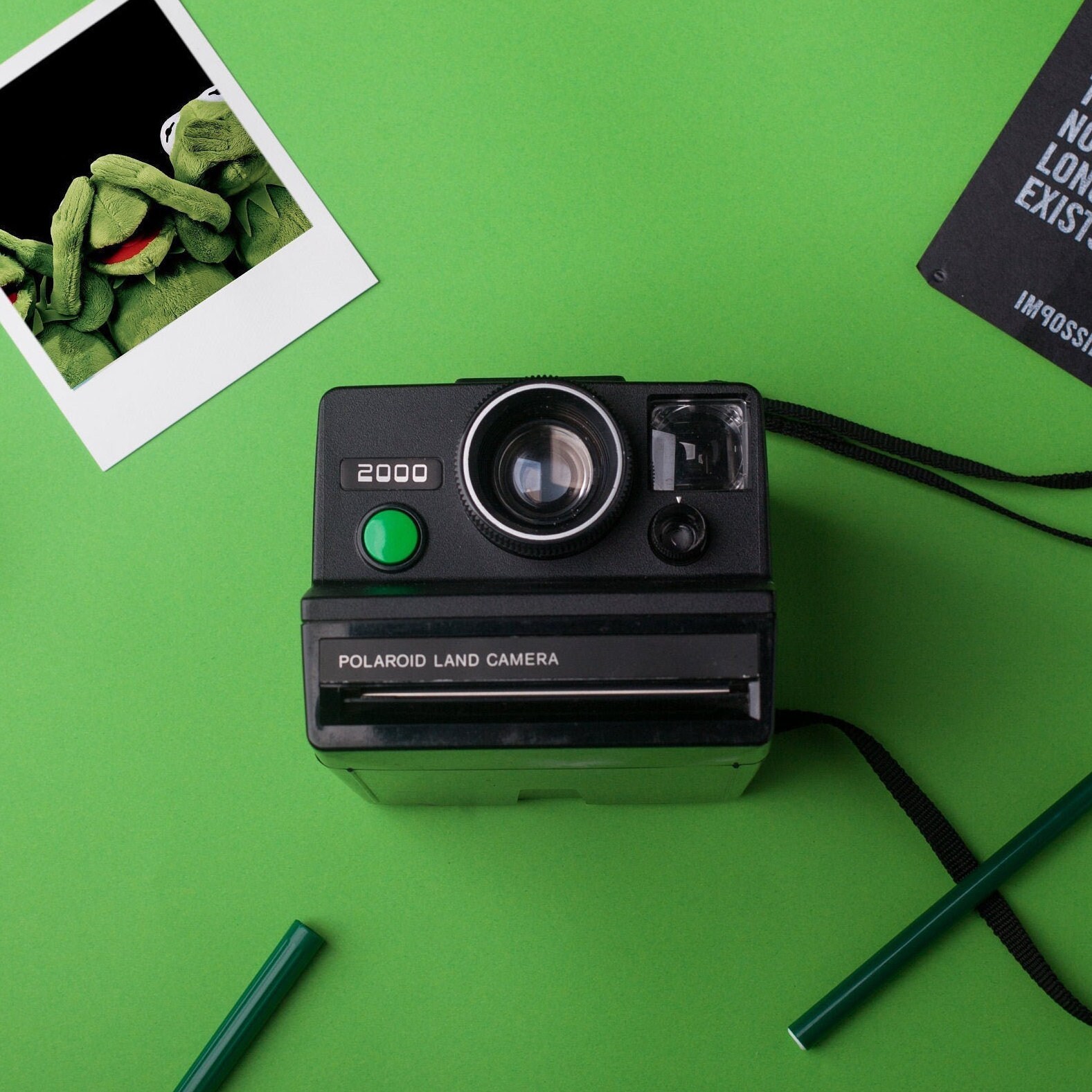 Polaroid Land Kamera 2000 Green Shutter Button Classic Vintage Etsy