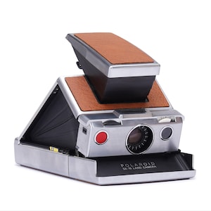 Vintage polaroid sx-70 land camera instant camera - refurbished classic slr with manual focus and film shield, christmas gift