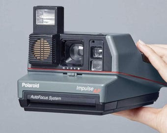 Polaroid 600, Polaroid Impulse AF (gris) — Cámara instantánea de película 600, autoenfoque, flash incorporado, probada, ideal para fotógrafos
