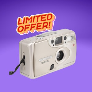 Olympus trip af51 vintage camera - point & shoot 35mm film camera - classic compact camera - tested  working - retro photography gift