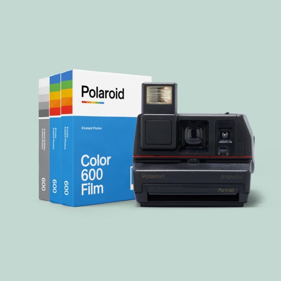 Buy Polaroid Impulse Black 600 Instant Film Camera Vintage