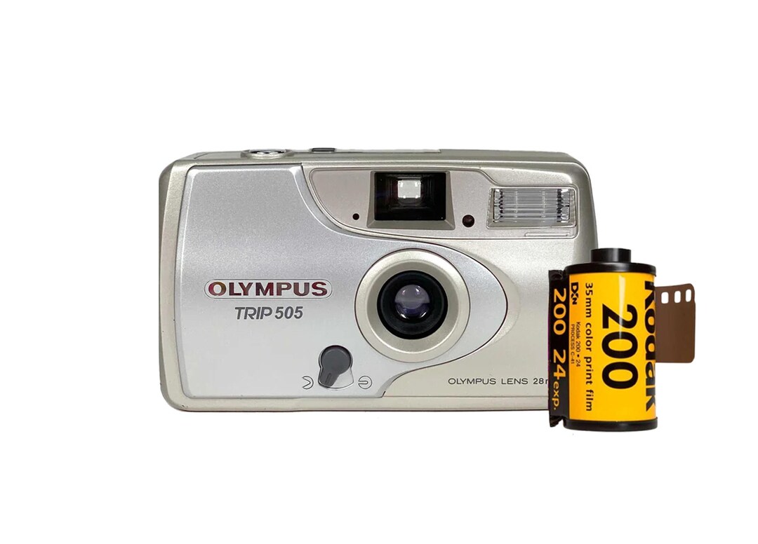 Olympus Trip 505 Silver With Film Set | Compact 35mm Film Camera