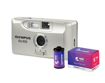 Olympus go 100 vintage camera, point and shot camera, working film camera, vintage point & shoot 35mm film camera