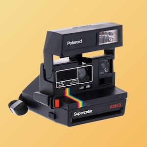 Custom polaroid 635 cl add your text, polaroid rainbow, polaroid 600 type, vintage camera, photographer gift, instant camera