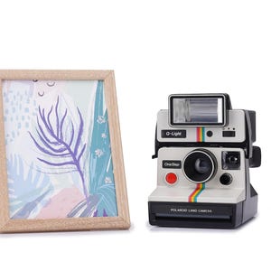 Vintage polaroid onestep rainbow instant camera - classic 600 film camera - iconic retro design - fully tested & working - perfect gift
