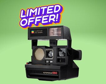 Polaroid 600 type land camera sonar autofocus 660 - vintage instant film analog camera